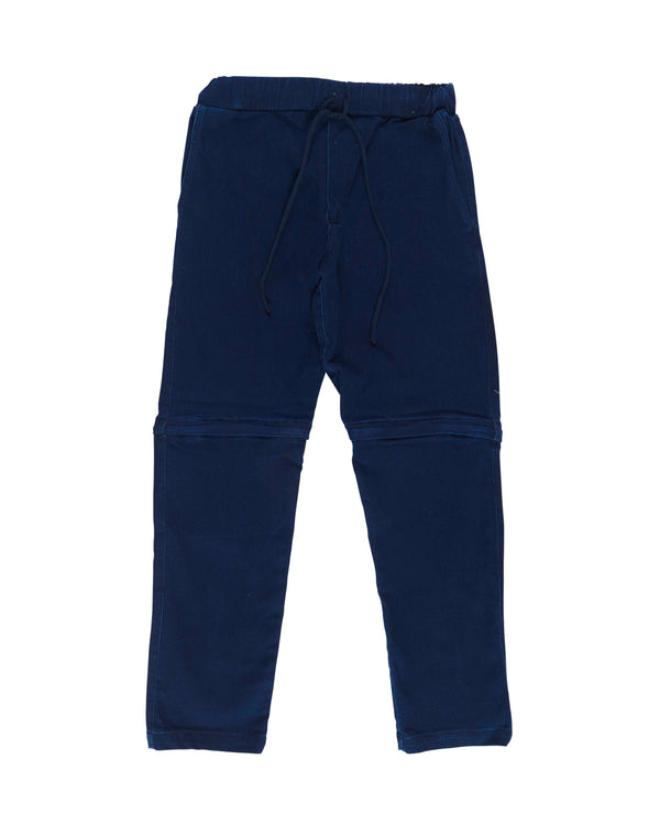 מכנסי הנרי צבע כחול ניתנים ללבישה כמכנס ארוך או קצר